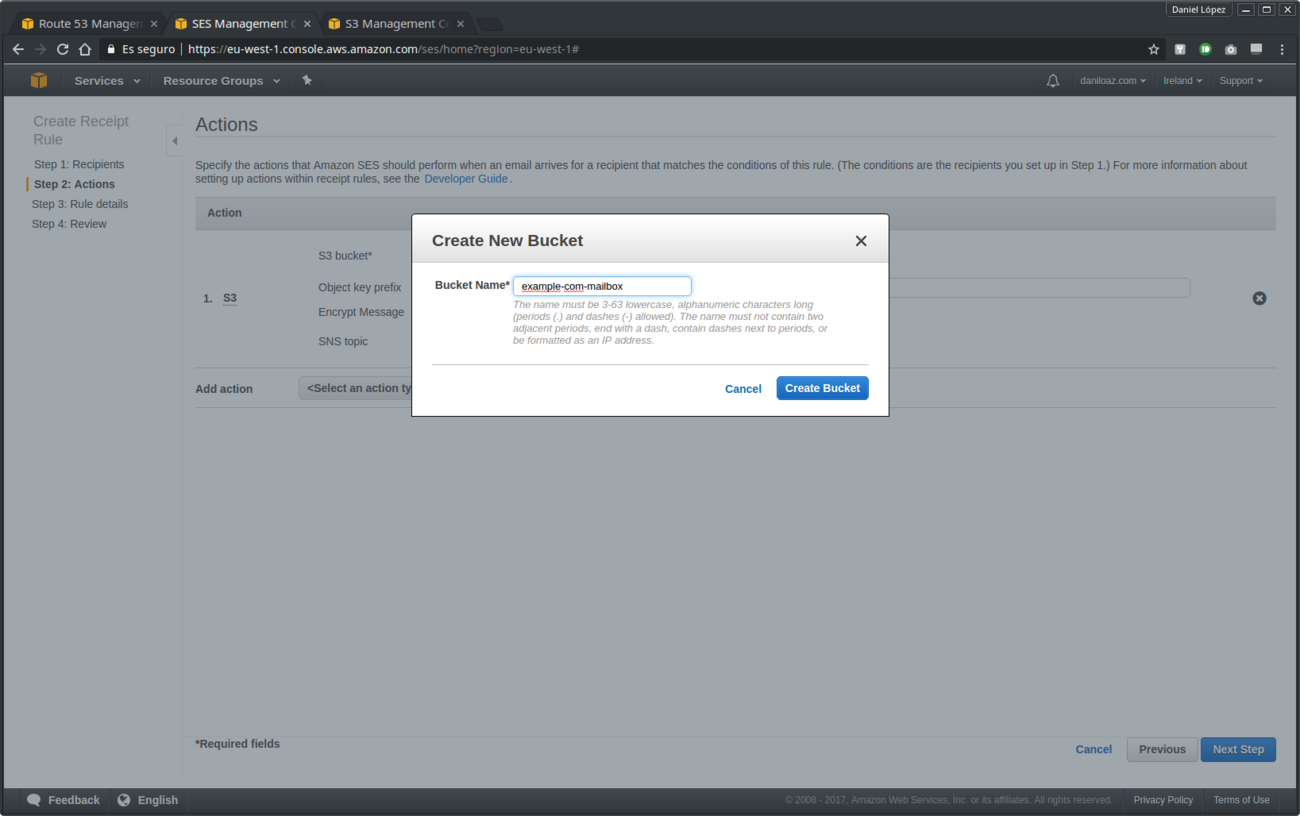 New S3 bucket creation