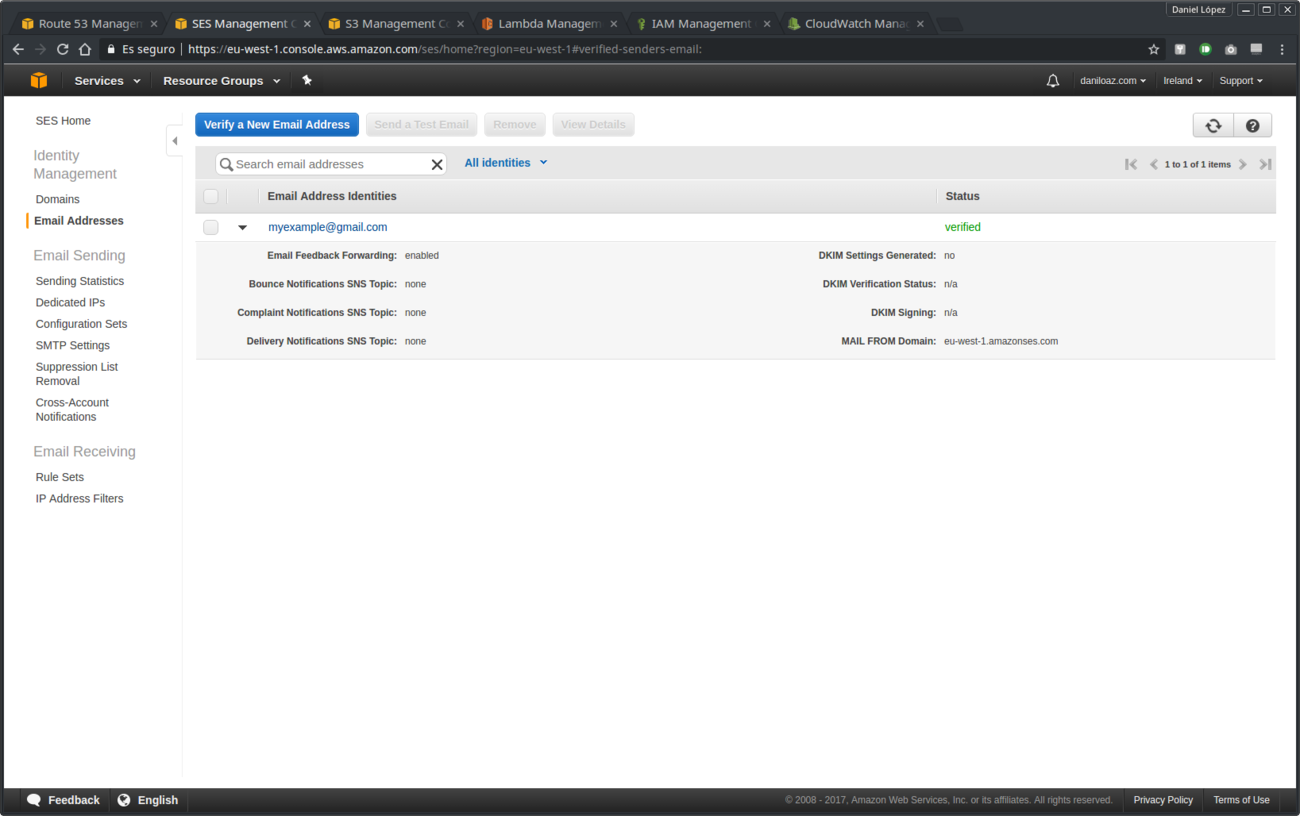 Verificación de direcciones de correo de nuestro dominio