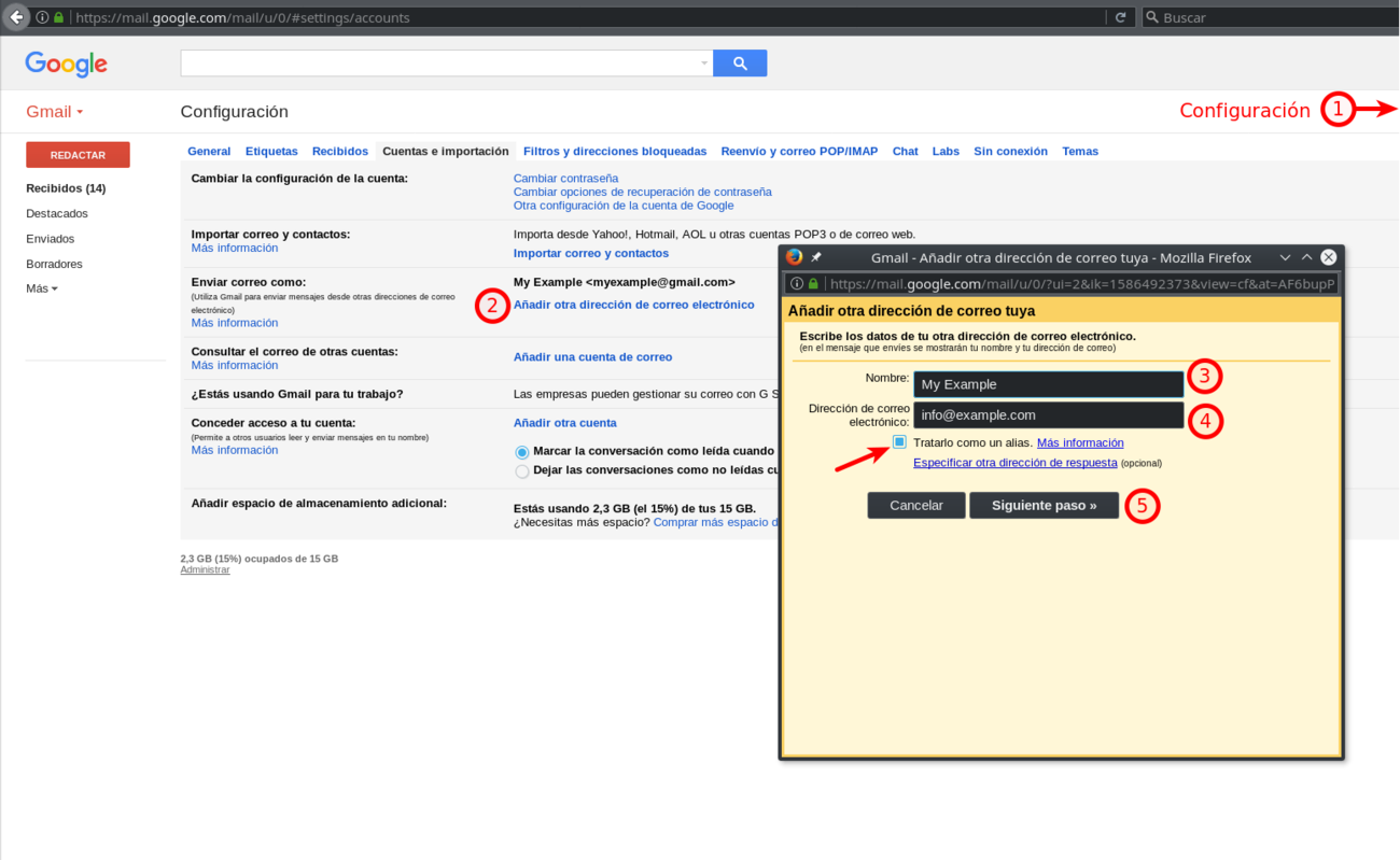 How to add multiple email addresses to GMail