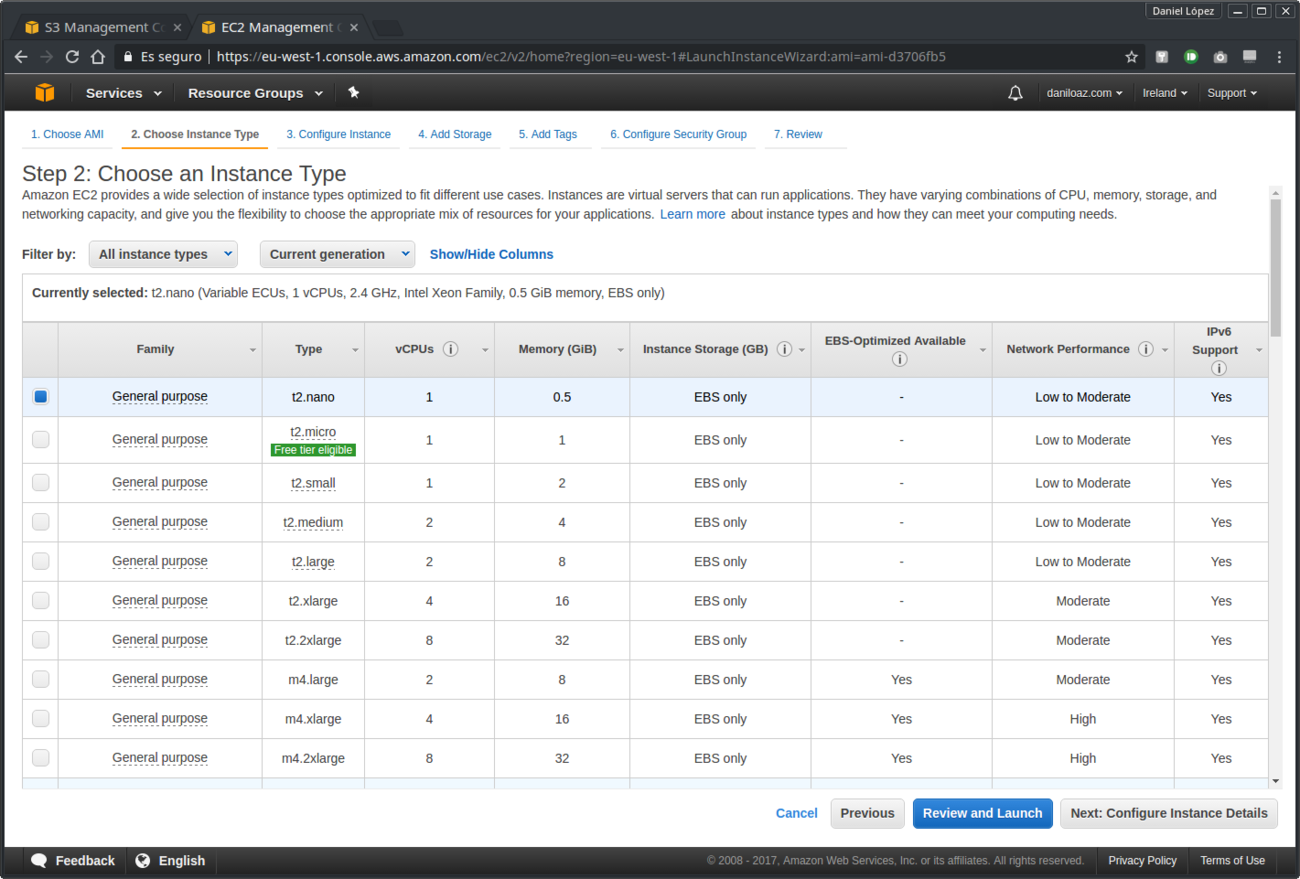 Lanzamiento de AMI EC2 en AWS