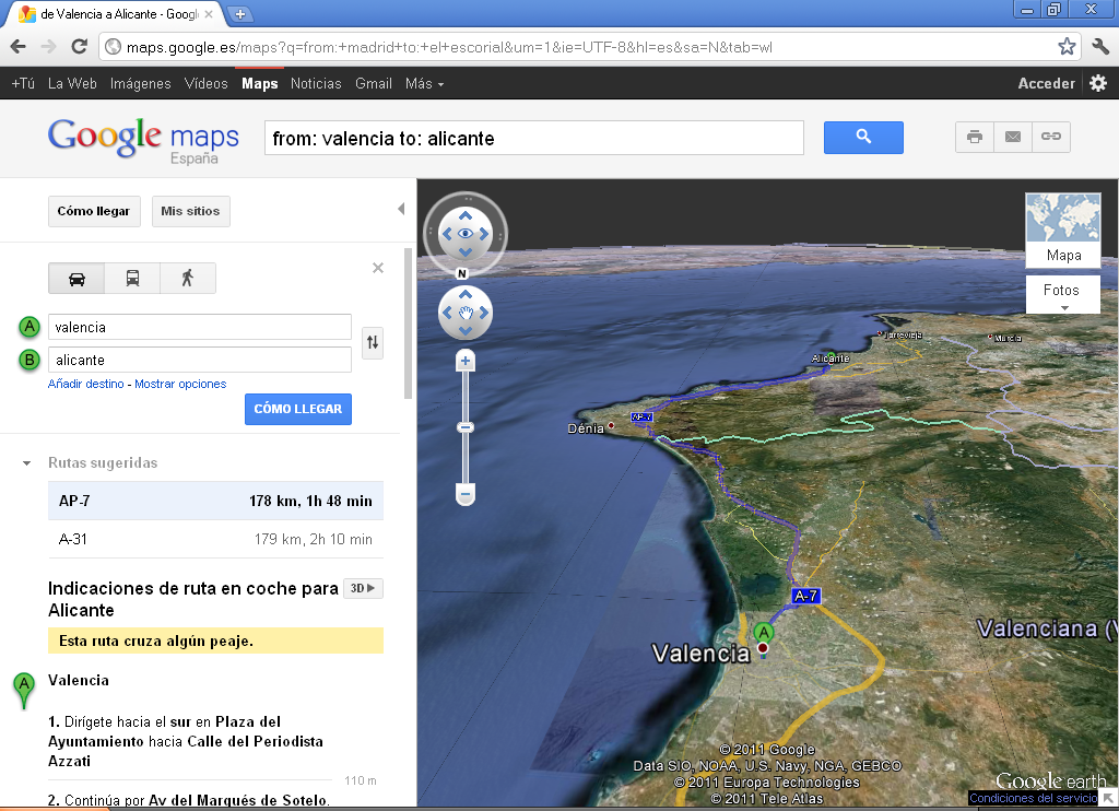 Aerial view from Valencia-Alicante route