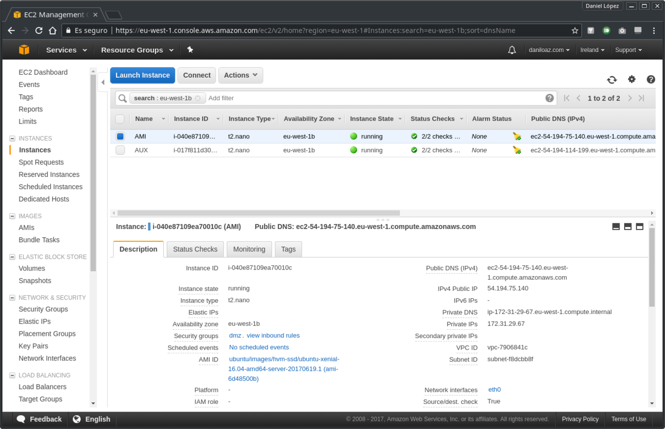 Initial EC2 instances