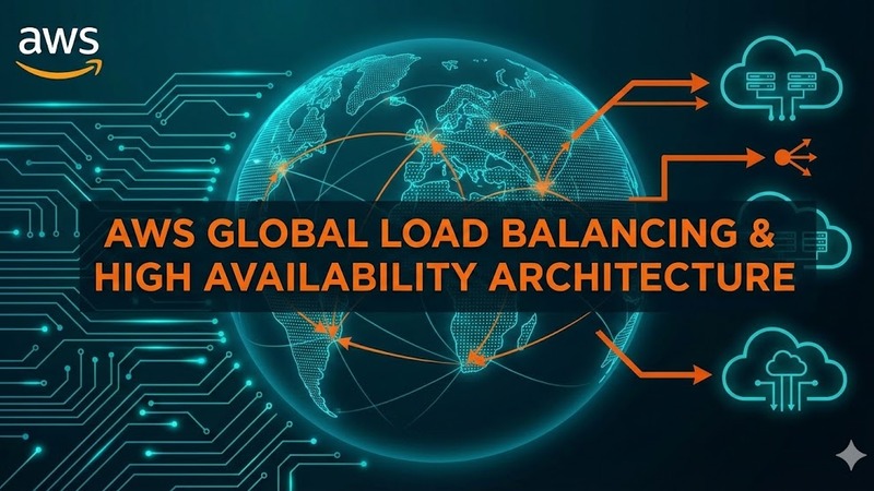 AWS Global Accelerator and Load Balancer architecture diagram showing multi-region deployment with automatic failover