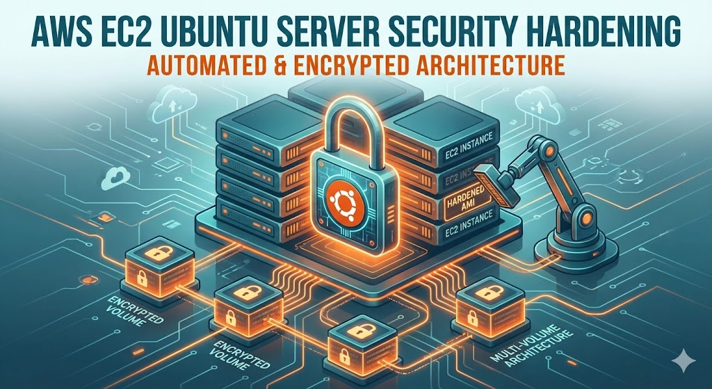 AWS EC2 Ubuntu server security hardening with multi-volume encrypted architecture