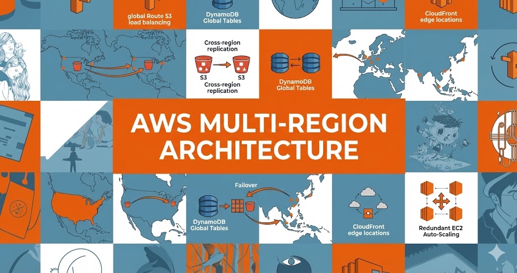 Diagrama de arquitectura de infraestructura AWS multi-región de Domestika
