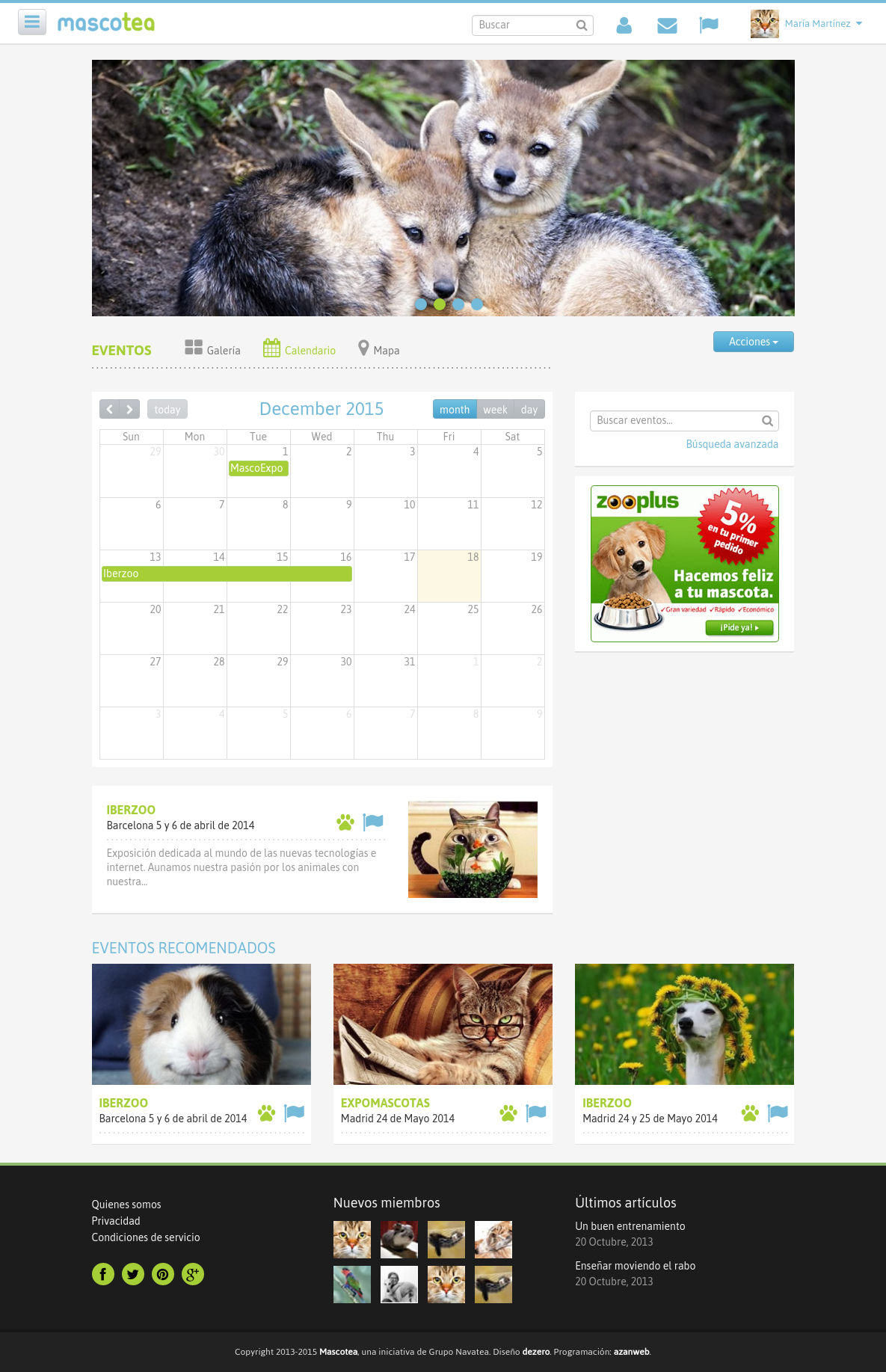 Calendario de eventos