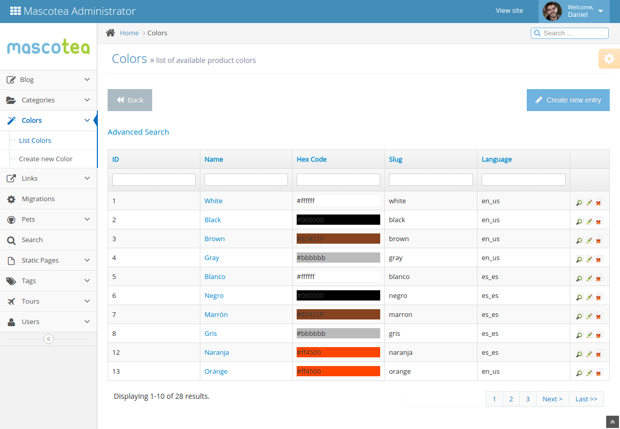 Configuración multiidioma
