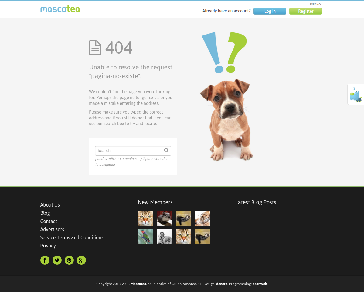 Error 404 en inglés