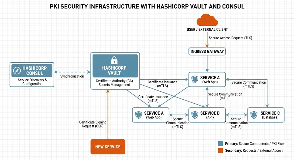 Infraestructura de seguridad PKI con HashiCorp Vault y Consul