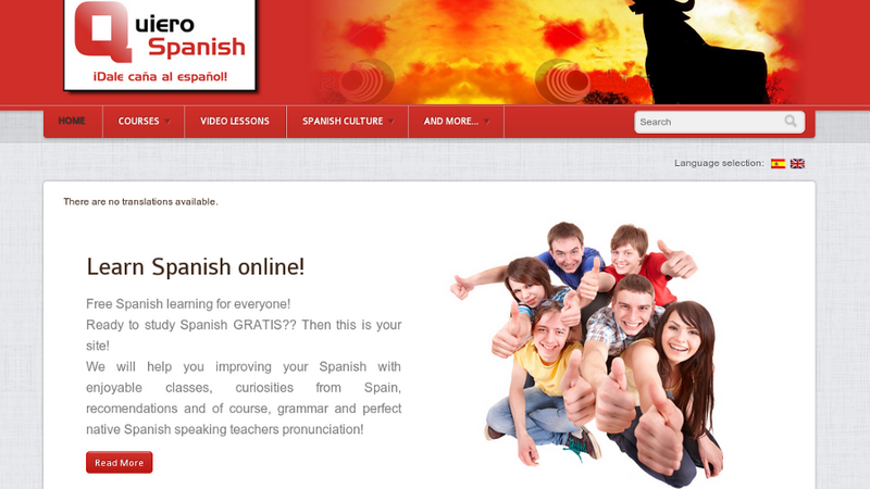 QuieroSpanish language learning platform concept