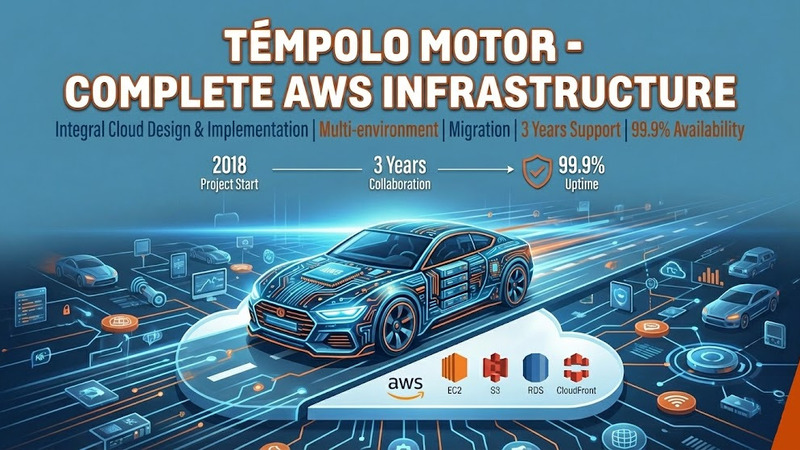 AWS cloud infrastructure for Témpolo Motor automotive platform